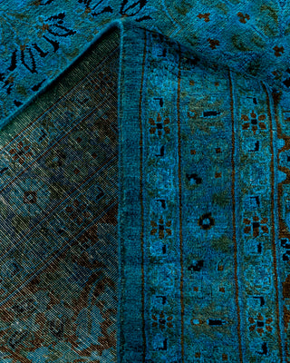 Contemporary Hand Knotted  Blue Square Area Rug 8' 0" x 8' 2"