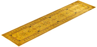 Overdyed Hand-Knotted Wool Modern-Contemporary Gold Runner 2' 8" x 11' 5"