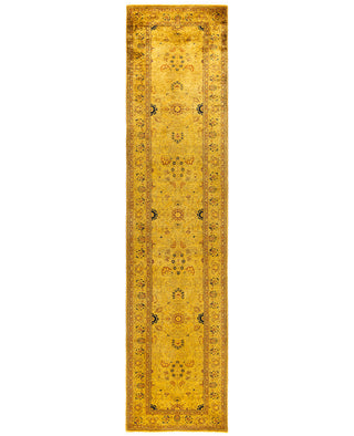 Overdyed Hand-Knotted Wool Modern-Contemporary Gold Runner 2' 8" x 11' 5"