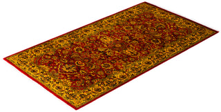 Fine Vibrance, One-of-a-Kind Hand-Knotted Area Rug  - Gold, 2' 2" x 4' 1"