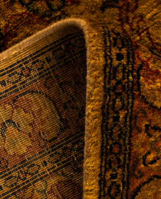 Overdyed Hand-Knotted Wool Modern-Contemporary Gold Runner 2' 1" x 6' 4"