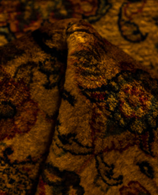 Overdyed Hand-Knotted Wool Modern-Contemporary Gold Runner 2' 1" x 6' 4"