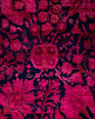 Contemporary Hand-Knotted Overdyed Pink Area Rug 6' 0" x 9' 0"