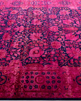 Contemporary Hand-Knotted Overdyed Pink Area Rug 6' 0" x 9' 0"