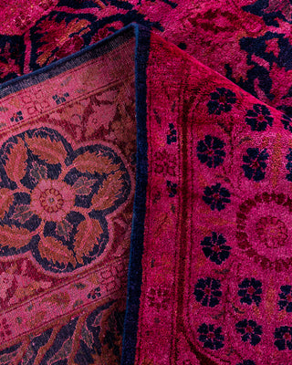 Contemporary Hand-Knotted Overdyed Pink Area Rug 6' 0" x 9' 0"