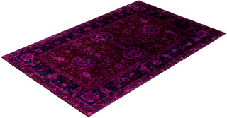 Fine Vibrance, One-of-a-Kind Hand-Knotted Area Rug  - Purple, 5' 10" x 9' 6"