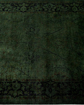 Contemporary Hand-Knotted Overdyed Black Runner 2' 6" x 11' 10"