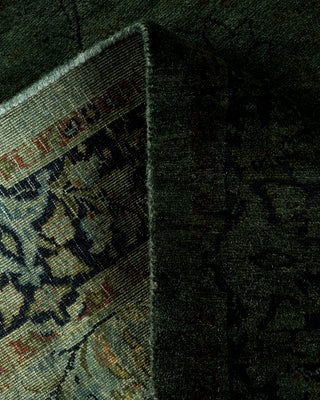 Contemporary Hand-Knotted Overdyed Black Runner 2' 6" x 11' 10"