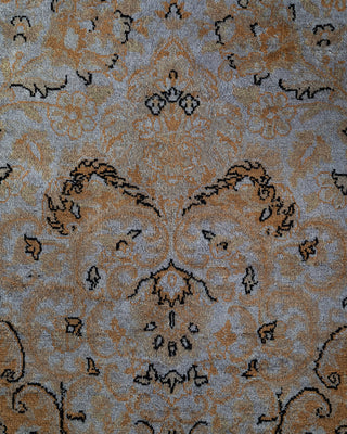 Contemporary Hand-Knotted Overdyed Gray Area Rug 6' 1" x 9' 5"