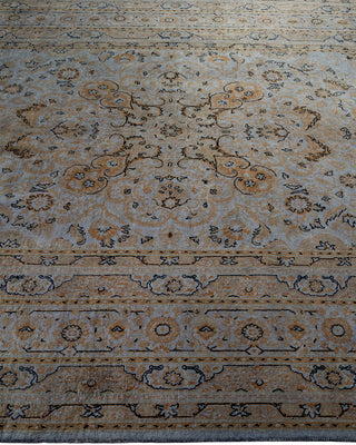 Contemporary Hand-Knotted Overdyed Gray Area Rug 6' 1" x 9' 5"
