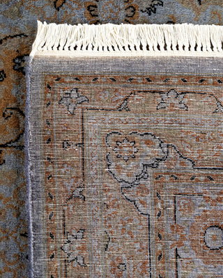 Contemporary Hand-Knotted Overdyed Gray Area Rug 6' 1" x 9' 5"