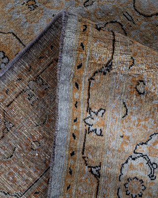 Contemporary Hand-Knotted Overdyed Gray Area Rug 6' 1" x 9' 5"