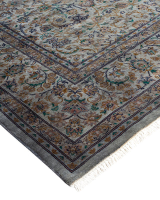 Modern Overdyed Hand Knotted Wool Gray Area Rug 6' 2" x 9' 6"