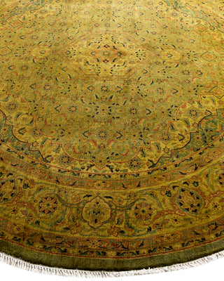 Contemporary Hand Knotted Overdyed Gold Area Rug 6' 2" x 6' 4"