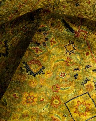 Contemporary Hand Knotted Overdyed Gold Area Rug 6' 2" x 6' 4"