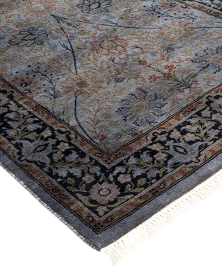 Contemporary Fine Vibrance Gray Wool Runner - 2' 7" x 4' 4"