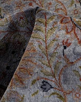 Contemporary Fine Vibrance Gray Wool Runner - 2' 7" x 4' 4"