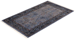 Contemporary Fine Vibrance Gray Wool Runner - 2' 7" x 4' 4"