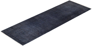 Contemporary Hand Knotted  Gray Runner 2' 7" x 8' 1"
