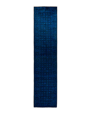 Contemporary Fine Vibrance Black Wool Area Rug 2' 7" x 11' 10"
