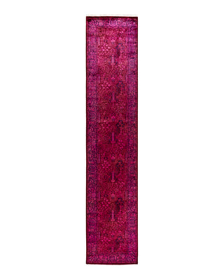 Contemporary Fine Vibrance Pink Wool Area Rug 2' 6" x 12' 3"