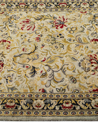 Contemporary Hand-Knotted Overdyed Ivory Runner 2' 6" x 8' 2"