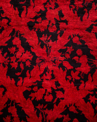 Contemporary Hand Knotted Overdyed Red Runner 2' 5" x 7' 10"