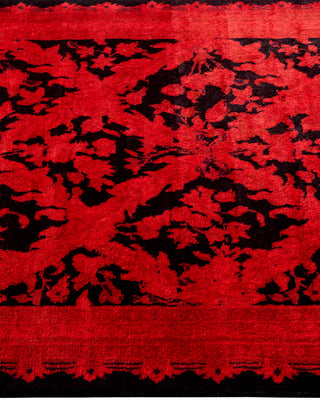 Contemporary Hand Knotted Overdyed Red Runner 2' 5" x 7' 10"