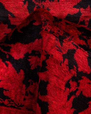 Contemporary Hand Knotted Overdyed Red Runner 2' 5" x 7' 10"