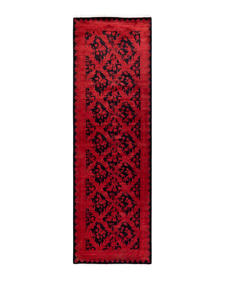 Contemporary Fine Vibrance Red Wool Area Rug 2' 5" x 7' 10"