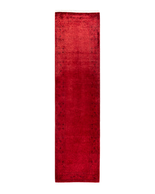 Contemporary Fine Vibrance Purple Wool Area Rug 2' 7" x 10' 3"
