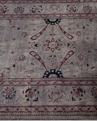 Contemporary Hand Knotted Overdyed Gray Runner 2' 6" x 11' 6"