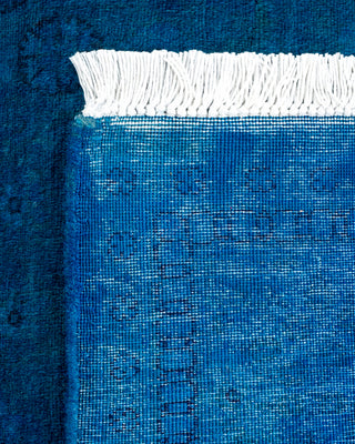 Contemporary Hand Knotted Overdyed Blue Area Rug 3' 2" x 5' 3"
