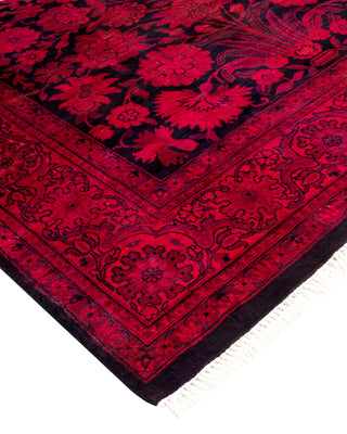 Contemporary Hand-Knotted Overdyed Pink Area Rug 4' 1" x 6' 4"