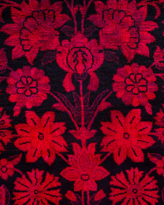 Contemporary Hand-Knotted Overdyed Pink Area Rug 4' 1" x 6' 4"