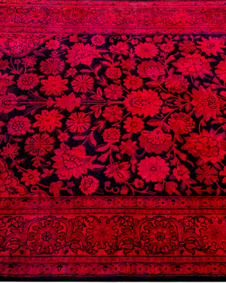 Contemporary Hand-Knotted Overdyed Pink Area Rug 4' 1" x 6' 4"