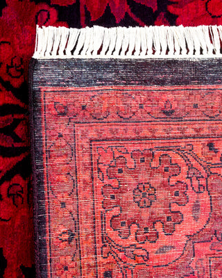Contemporary Hand-Knotted Overdyed Pink Area Rug 4' 1" x 6' 4"
