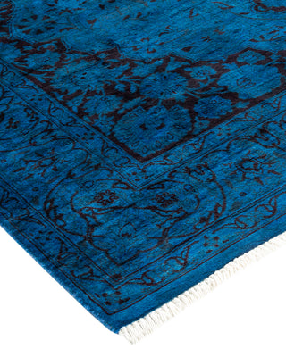 Contemporary Fine Vibrance Brown Wool Area Rug - 4' 7" x 7' 1"