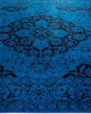 Contemporary Fine Vibrance Brown Wool Area Rug - 4' 7" x 7' 1"
