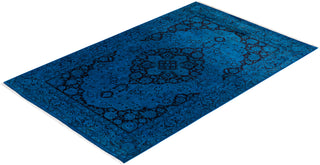 Contemporary Fine Vibrance Brown Wool Area Rug - 4' 7" x 7' 1"