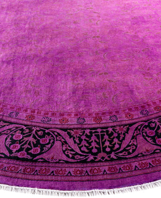 Overdyed Hand-Knotted Wool Modern-Contemporary Purple Area Rug 8' 1" x 8' 3"