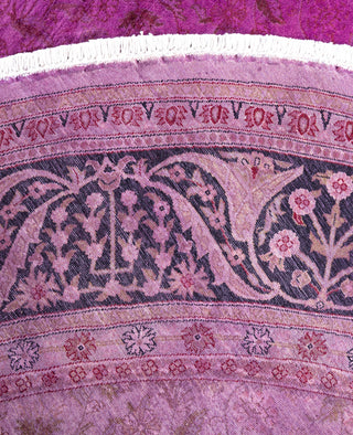 Overdyed Hand-Knotted Wool Modern-Contemporary Purple Area Rug 8' 1" x 8' 3"