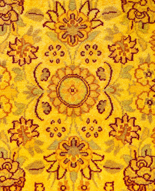 Overdyed Hand-Knotted Wool Modern-Contemporary Yellow Area Rug 8' 1" x 8' 1"