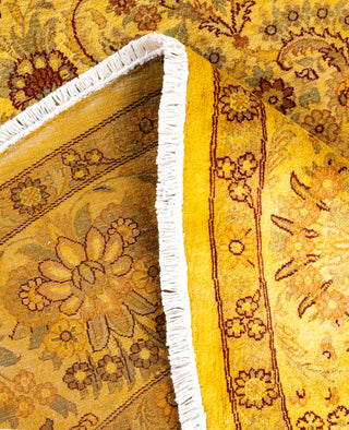 Overdyed Hand-Knotted Wool Modern-Contemporary Yellow Area Rug 8' 1" x 8' 1"