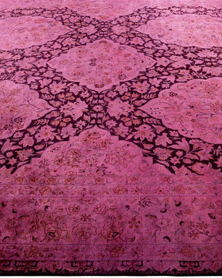 Overdyed Hand-Knotted Pink Area Rug 8' 2" x 10' 2"