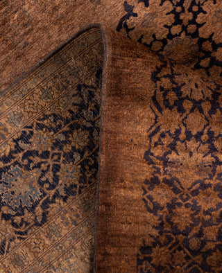 Overdyed Hand-Knotted Wool Modern-Contemporary Brown Area Rug 6' 1" x 8' 9"