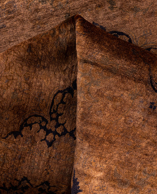 Overdyed Hand-Knotted Wool Modern-Contemporary Brown Area Rug 6' 1" x 8' 9"