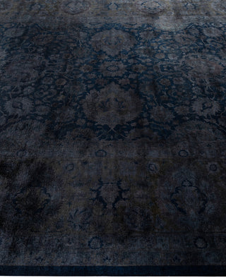 Contemporary Overdyed Wool Hand Knotted Black Area Rug 8' 1" x 10' 3"