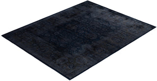Contemporary Overdyed Wool Hand Knotted Black Area Rug 8' 1" x 10' 3"