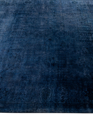 Overdyed One-of-a-Kind Wool Blue Area Rug 6' 1" x 9' 0"